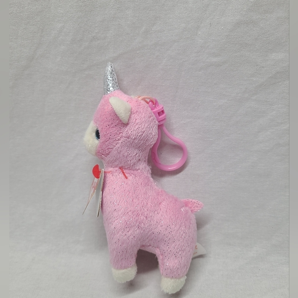 Lana the Llamacorn 2019 Ty Beanie Babies Keyclip Ring 5.5"- NWT